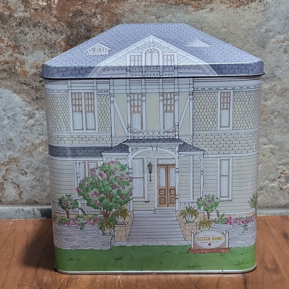 Sutter Home Winery Napa Valley Gift Tin Lidded Box Cannister